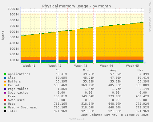 Physical memory usage